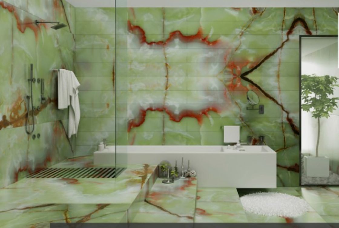 Onyx Red and Green – Onyx – texture et veinage de la pierre