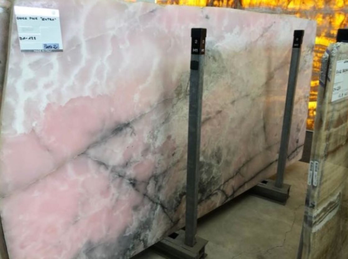 Onyx Pink Extra – Onyx – texture et veinage de la pierre